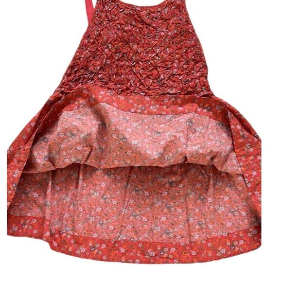 Free People Mini Dress Womens Medium Petunia Floral Apron Smocked Boho NWT - Picture 9 of 14